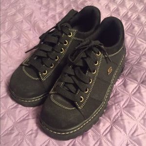 Women’s Black Leather Skechers